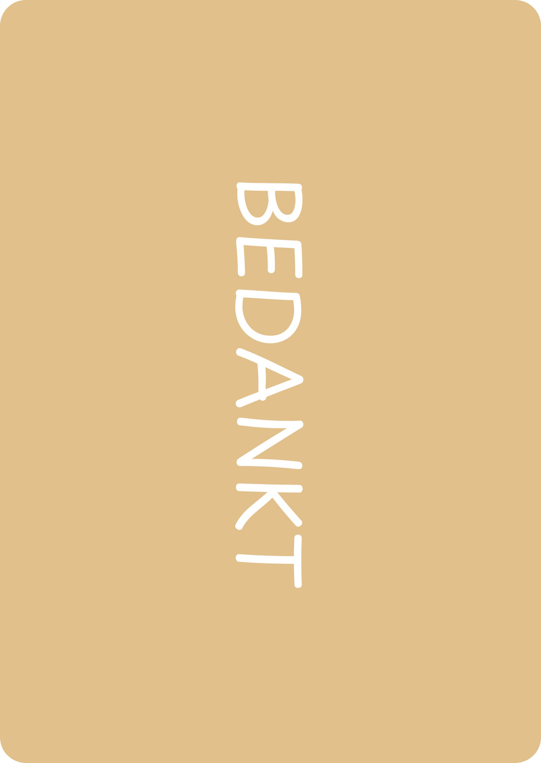 Bedankt - schrijfkaartje