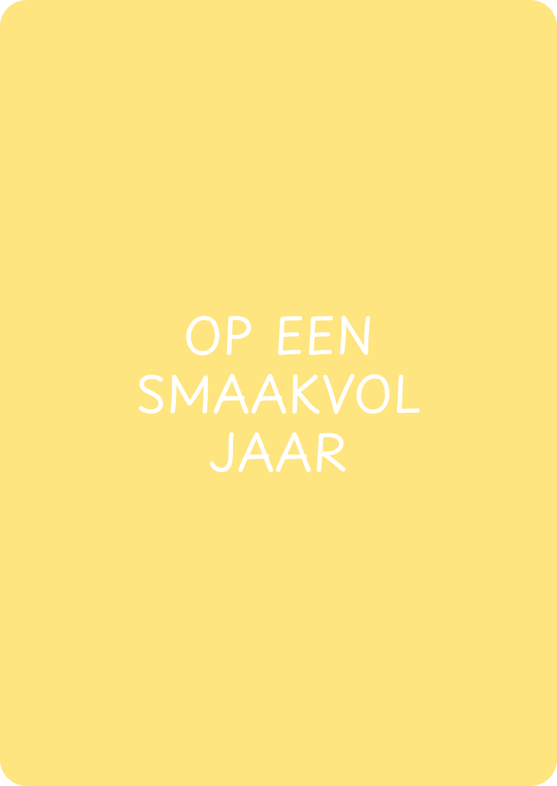 Op een smaakvol jaar - schrijfkaartje